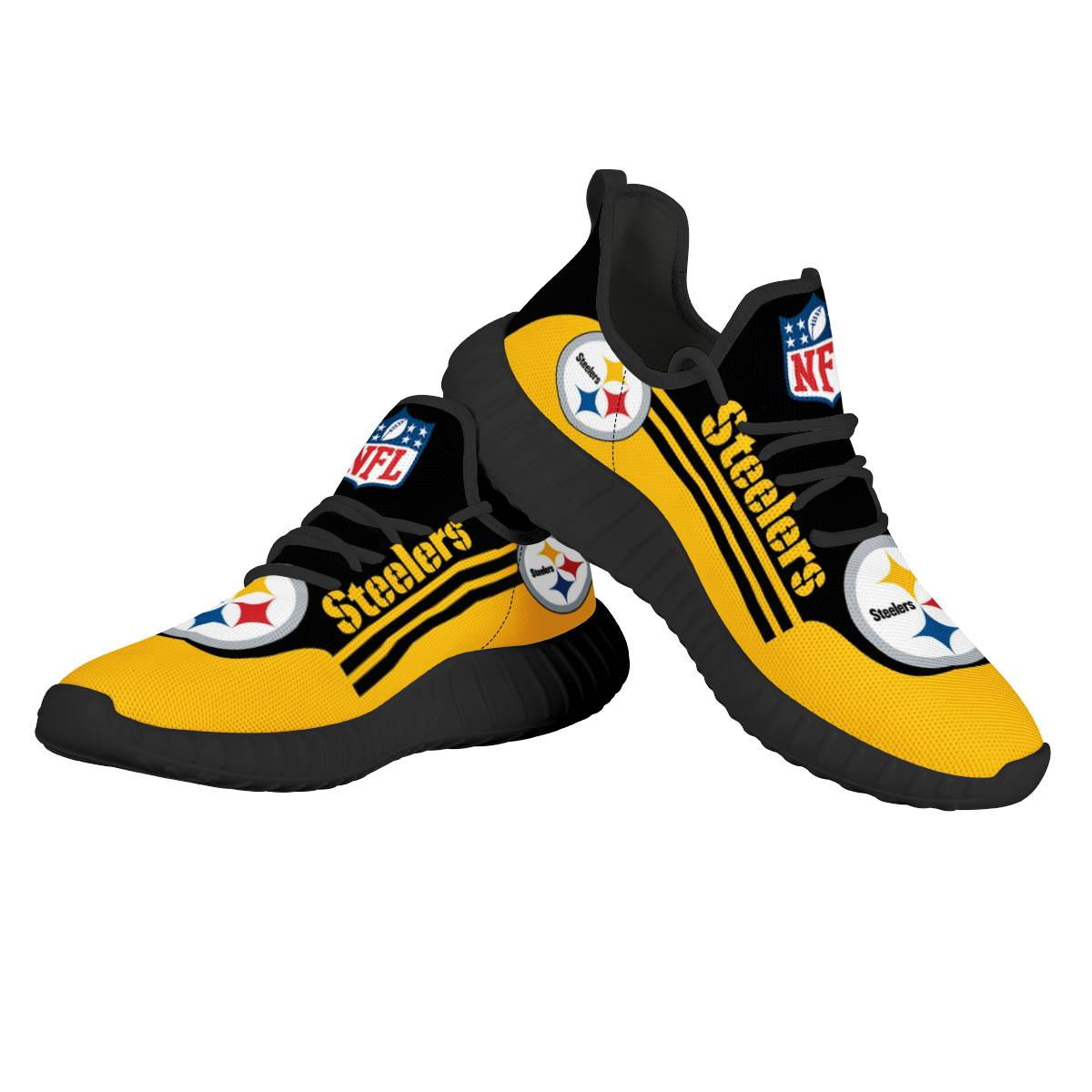 Women's NFL Pittsburgh Steelers Mesh Knit Sneakers/Shoes 015